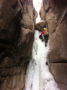 Dave leading the Cleft in Unaweep Canyon